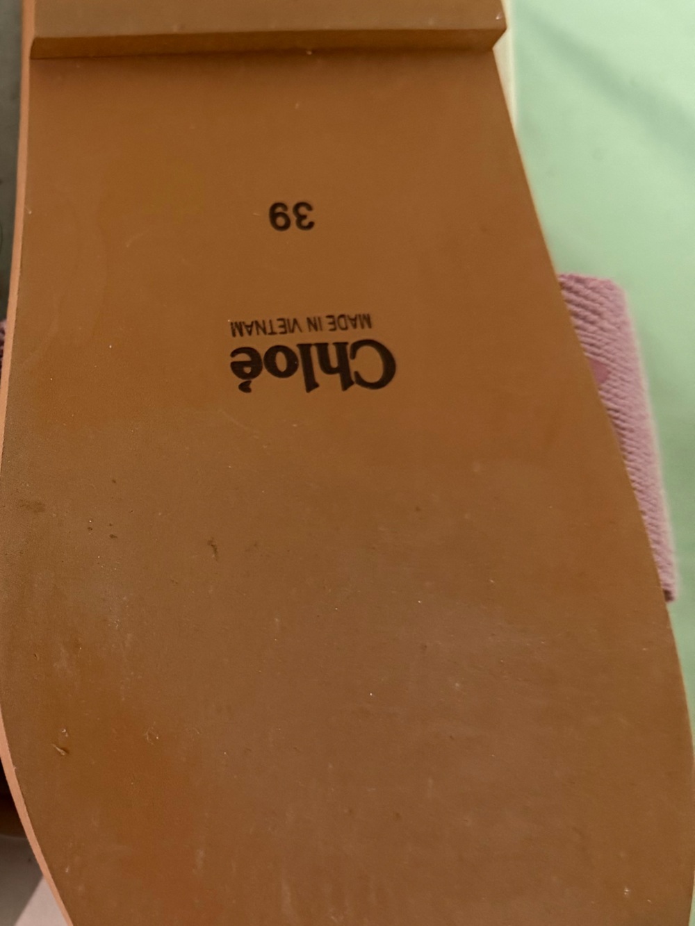 Chloe Pink Logo Espadrille Slide Sandals - Picture 2 of 3